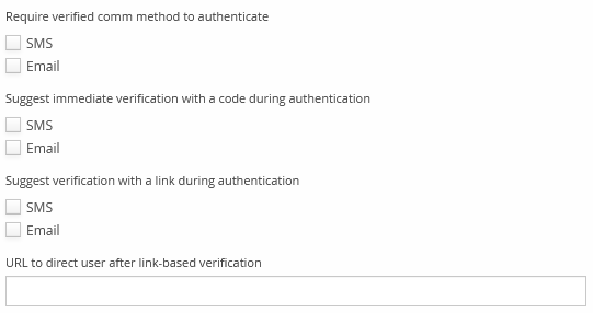 Communication method verification options in the OIDC client editor
