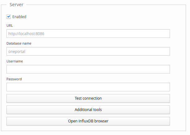 InfluxDB configuration